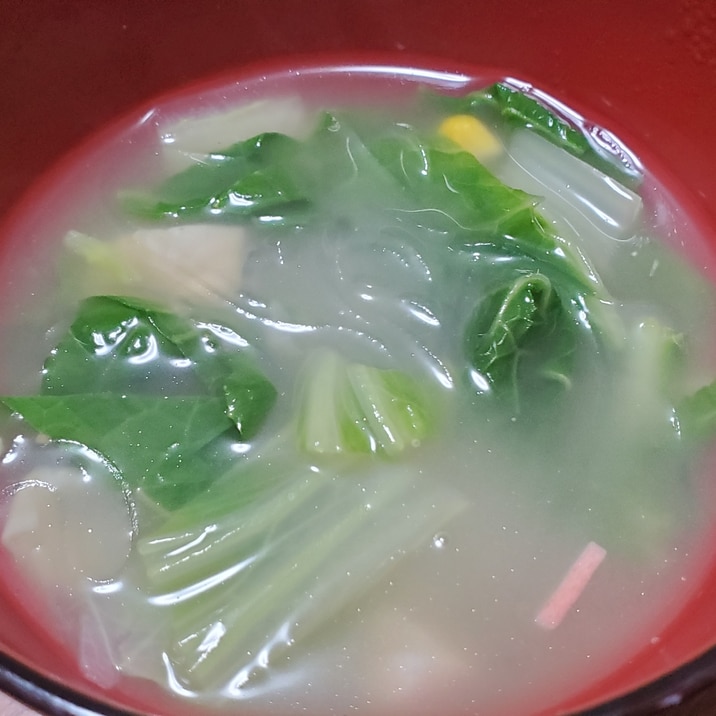 白菜入り春雨スープ